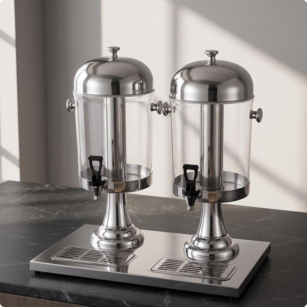 Two-Tap Beverage Dispenser Large Capacity for Catering, Hotels