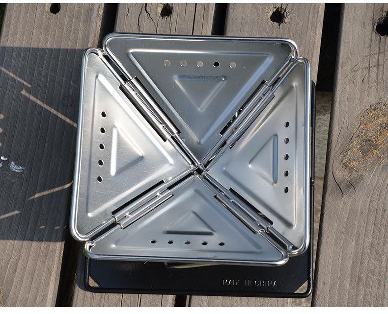 Portable Stainless Steel Folding BBQ Grill & Fire Pit for Outdoor Camping