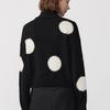 YYFS Women's Fashion Casual Fall Winter Polka Dot Print Long Sleeve Half Turtleneck Sweaters