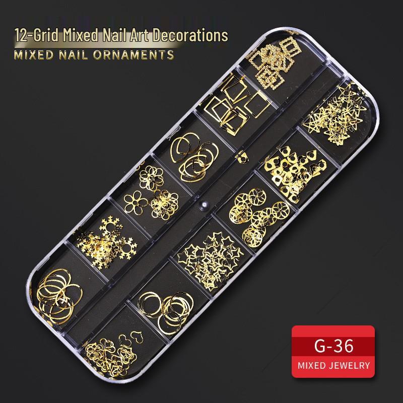 60 Nail Art Accessories: Rhinestones, Pearls, Rivets & Alloy Designs