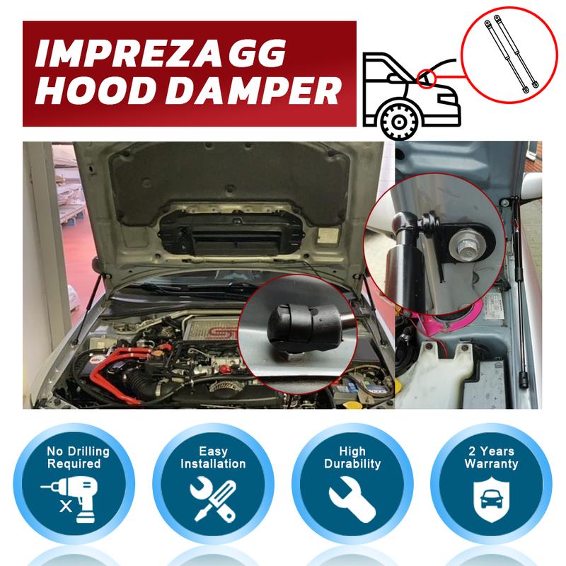 for Subaru Impreza WRX Wagon GG 2000-2007 Front Hood Bonnet Modify Gas Struts Carbon Spring Damper Lift Support Absorber