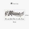 Pvc Music Notes Wall Stickers Quotes Sayings Words Wall Decals For Living Room Bedroom Sofa Tv Background Wall Decor