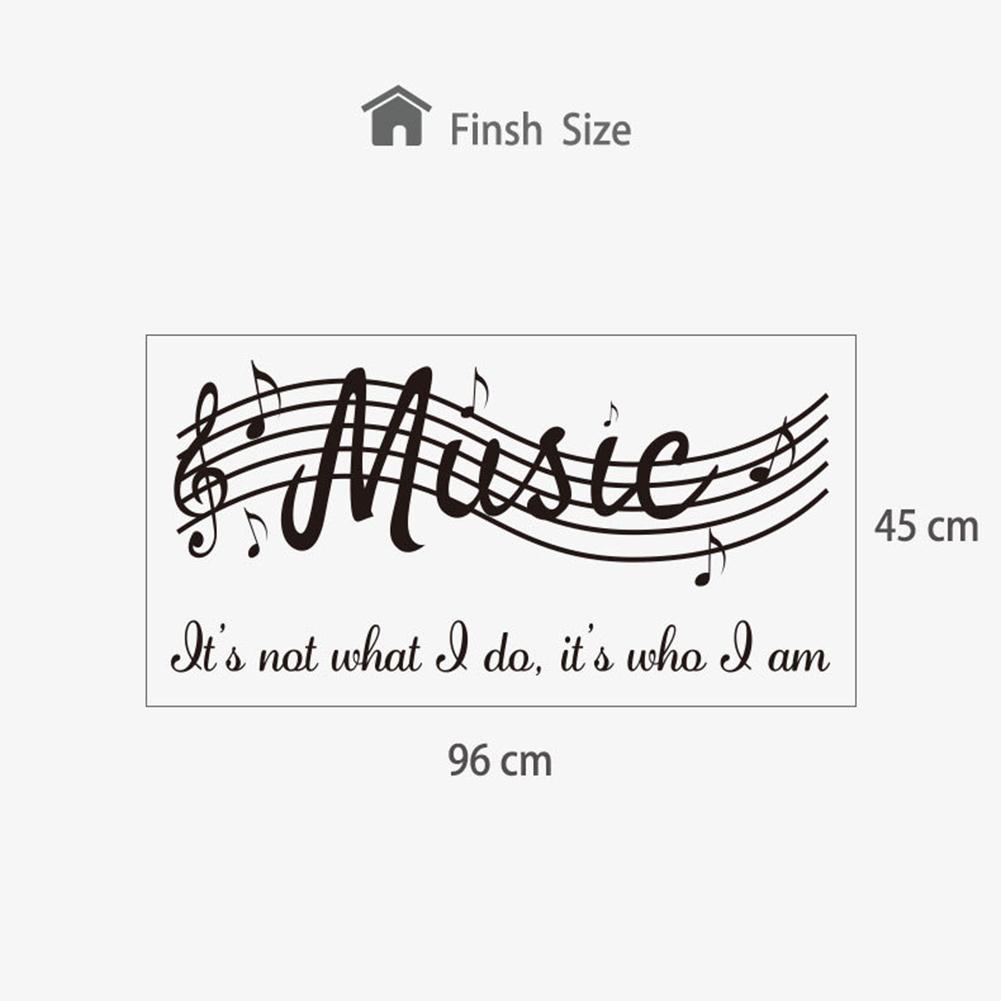 Pvc Music Notes Wall Stickers Quotes Sayings Words Wall Decals For Living Room Bedroom Sofa Tv Background Wall Decor