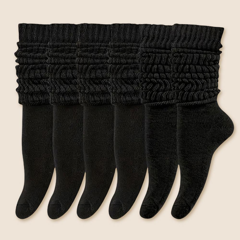 3/6/30 Pairs Women Slouchy Socks Comfortable Versatile Calf Length Stockings Perfect for Daily Wear Casual Fashion