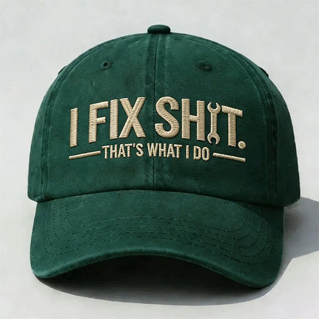 Unisex Letter Embroidered Hat Retro Distressed Embroidered Baseball Cap