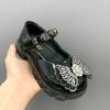 2025 New Girls' Leather Shoes Dancing School French Soft Sole Princess Shoes Spring and Autumn Children's British Style Small Leather Shoes
