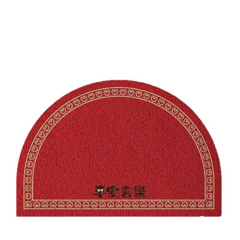 Semicircular Silk Ring Floor Mat Household Chinese Porch Floor Mat Non-Slip Entry Door Floor Mat Wear-Resistant And Dirt-Resistant Entry Door Floor