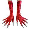 Practical Halloween Paws Gloves Stretchy Fabric Scary Costume Party Gloves for Roleplay Event Theatrical Performances