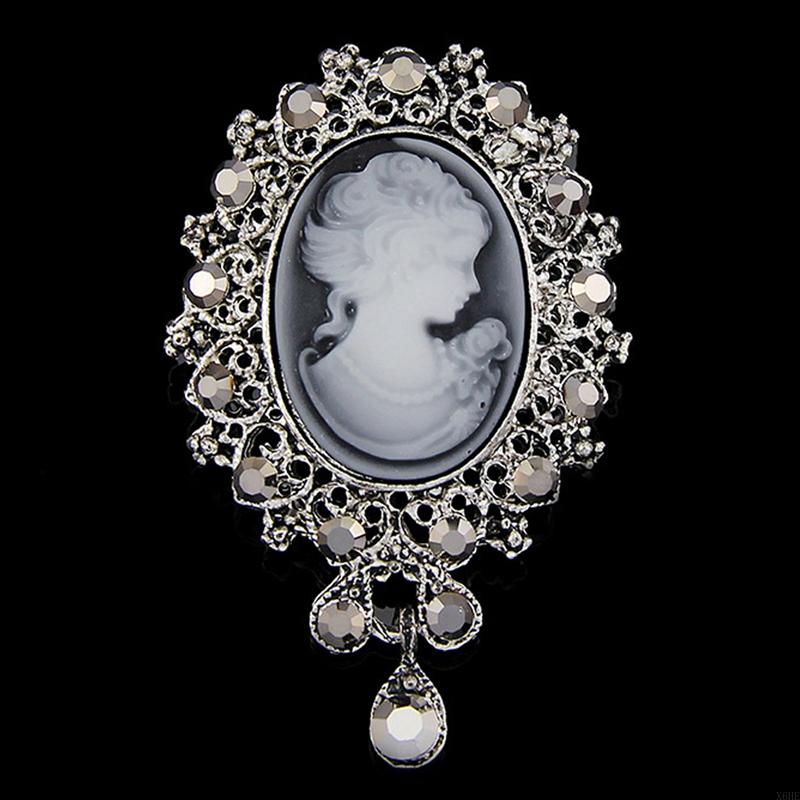 Vintage Cameo Elegant Queen Head Portrait Brooch For Women Antique Wedding Bridal Bouquet Clothing Jewelry