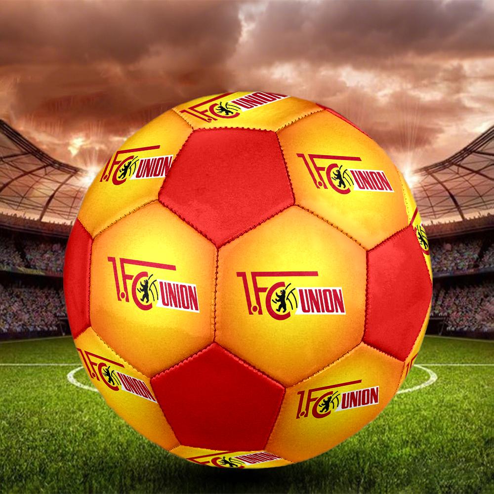 Union Berlin FC Soccer Ball, Colorful, Suitable for All Ages, Machine-stitched, PVC Material, Competition Grade, Durable and High Bounce