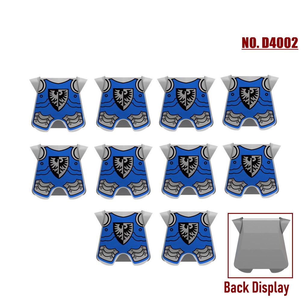 MOC Medieval Knights Armor Vest Shields Building Blocks Lion Soldiers Accessories Bricks Toys Compatible Kids Gift
