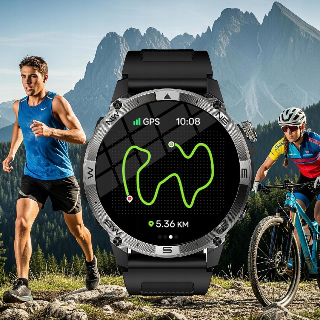 Smartwatch wenom explorer gps polskie menu wodoodporny 3 atm smart watch