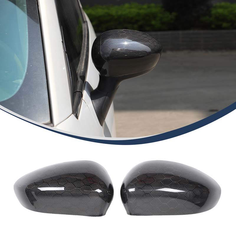 Real Carbon Fiber For Fiat 500 2016-2025 Car Rearview Side Mirror Decorate Cover Trim Sticker Car Exterior Accessorie
