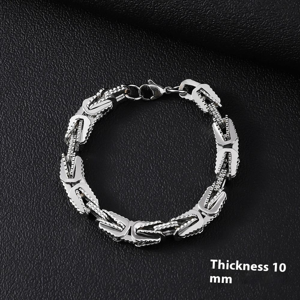 Bracciale da Uomo in Acciaio Inossidabile Semplice Prepotente Punk Alto Senso Cubano Acciaio al Titanio Bracciale Gioielli da Uomo