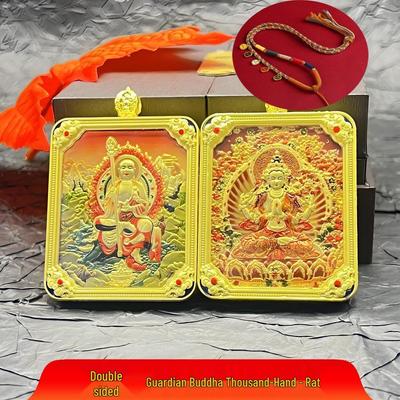 Bracciale Pendente Collana Thangka Tibetano Jiuhua Ksitigarbha Otto Divinità