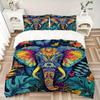 3pcs Colorful Elephant Tapestry with Butterflies Bedding Set - Festival Gift, Home Decor, Anime Design for Bedroom and Guest Room Decoration (Includes