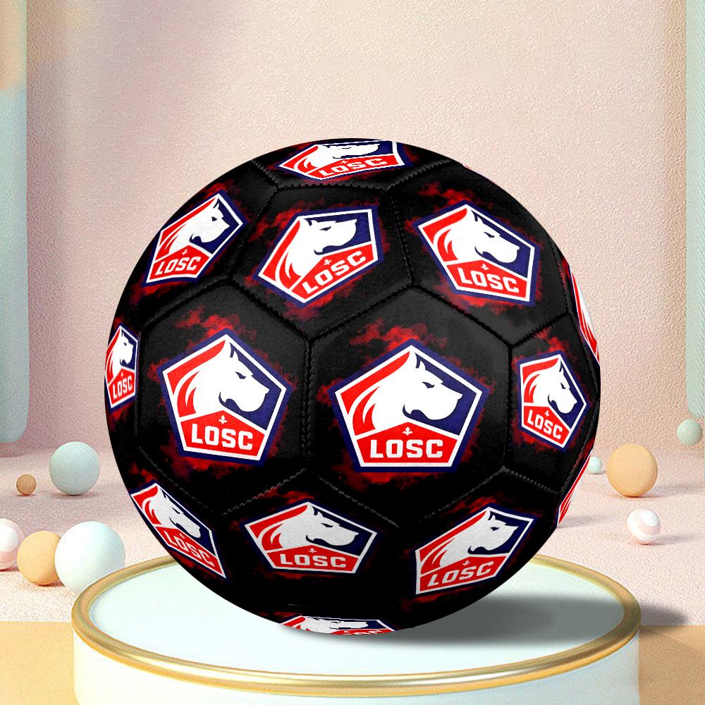 Lille Football Club Emblem Size 5 Soccer Balls, Anti-Slip, Protective Football, Outdoor Sport, a Unique Gift Suitable for him/her, Birthdays