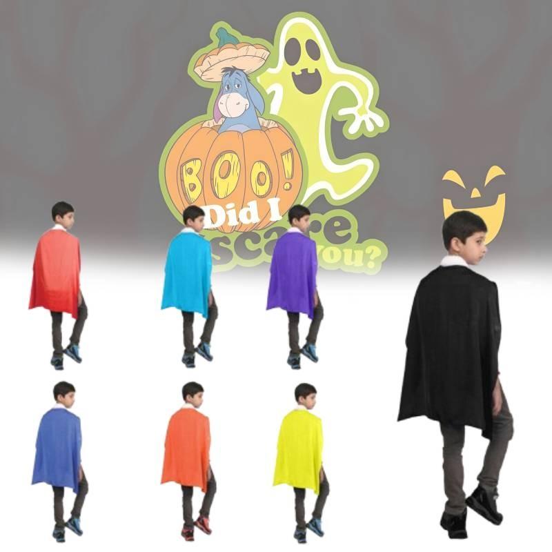 Short Kids Halloween Cloak For Stage Performance And Cosplay In Vibrant Colors