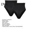 Sweat-free Lumbar Support Underpants 2 Pcs Women Thong High Waist Tummy Control Butt-uncovered One-piece Moulding Training Good Breathability Elastic
