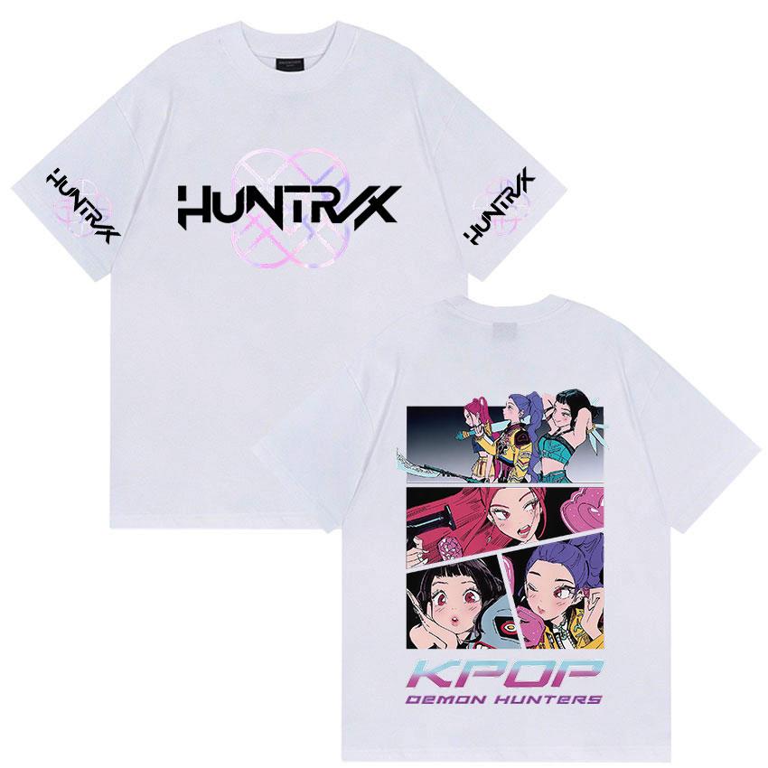 Limited Demon Hunters 2025 K-pop Film Graphic T-Shirt Men Women Clothing Tide Oversized T Shirt Fashion High Quality Cotton Tees
