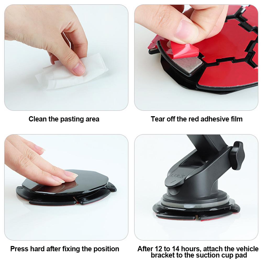 Car Phone Mount Holder Suction Cup Base Non-Slip Adhesive Pad Dashboard Disc Dashboard Mount Accessory