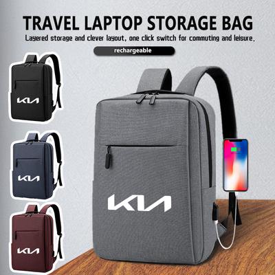 QWAK5 Laptop Rucksack Wasserdicht Diebstahlschutz USB Tasche Schul Rucksack Reise Rucksack Für Rio K5 K2 Sportage Ceed Sorento Picanto Stinger