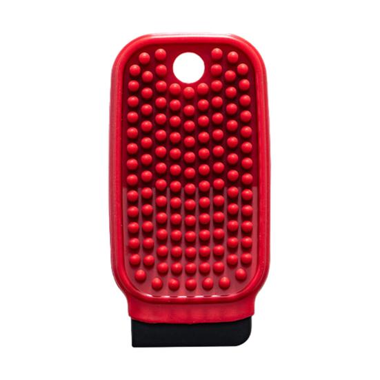 Yousheng Fruit Brush Multi Functional Double-Sided Silicone Kitchen Cleaning Brush with Hanging Loop Scrubber Integrated Scraper