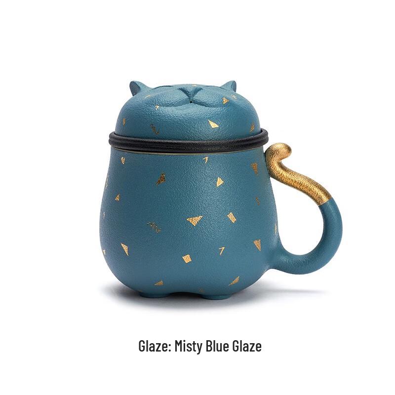 Edenus Lucky Cat Ceramic Tea Mug with Infuser