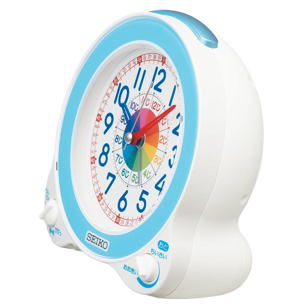 Seiko Clock Alarm Clock, Educational, Analog, Light Blue, 134 x 130 x 85mm, BC420L