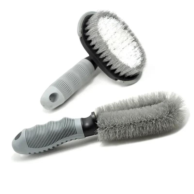 Car Wash Nylon Brush Wheel Tire Rim Scrub Brush Car Truck Motorcycle Bicycle Washing Cleaning Tool Car Accessories