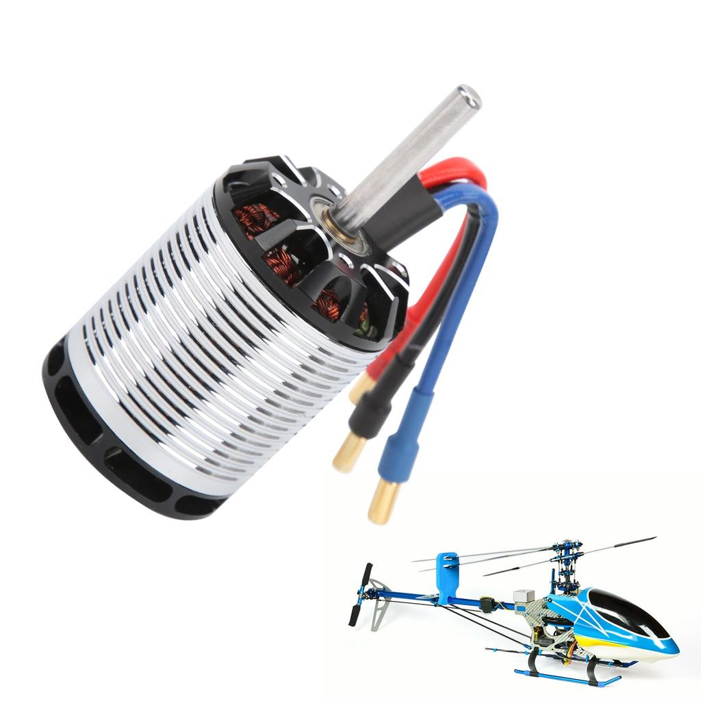 Jiawu H550 Brushless Motor, RC Helicopter Accessories Aluminum Alloy H550 3538 1220KV Brushless Motor with Copper Tube for 550 RC Helicopter
