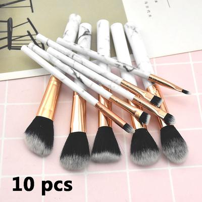 10Pcs Classic Marble Makeup Brush Set Face Eye Makeup Brushes Women Makeup Tool Accessories