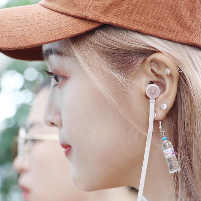 Nyhet Kreativitet Falsk Flaske Hengende Øredobber for Kvinner Morsomme Mineralvannflasker Krok Hengende Øredobber Nye Motesmykker