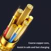 Zinc Alloy 120W Usb Super Fast Charging Data Cable For Xiaomi Huawei Samsung Type C 6A Micro 3A Charge Game Cord For Iphone 2.4A