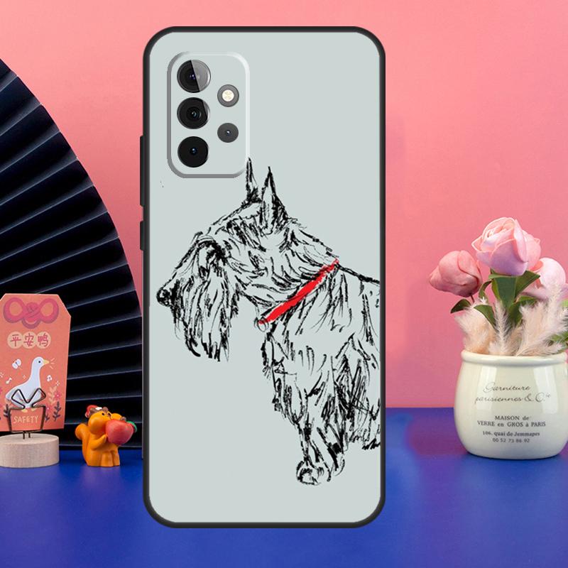 Westie Scottie Skotsk Terrier Fodral För Samsung Galaxy A54 A34 A24 A14 A73 A53 A33 A23 A13 A52 A32 A22 A12 A51 A71 Skydd