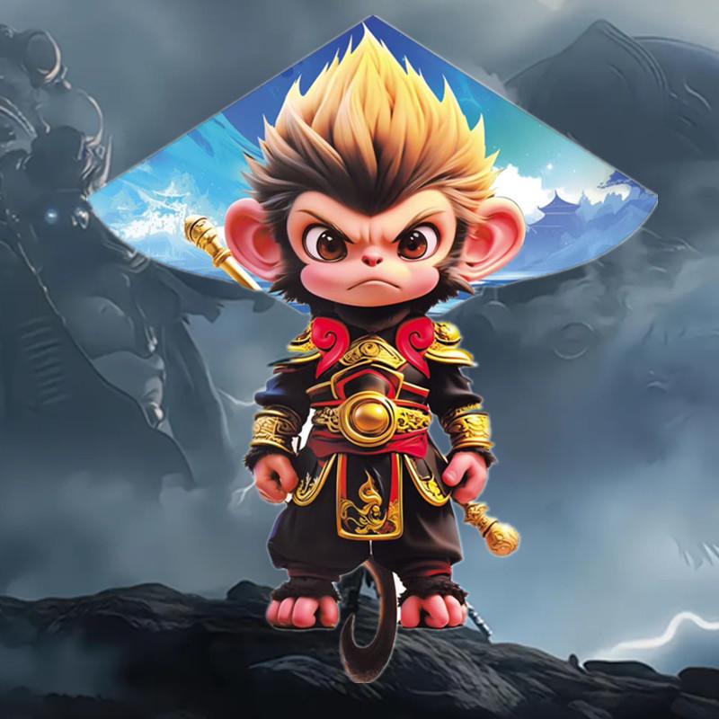 

Wukong Kids Long-Tailed Cartoon Triangular Kite - Easy to Fly in Light Breeze