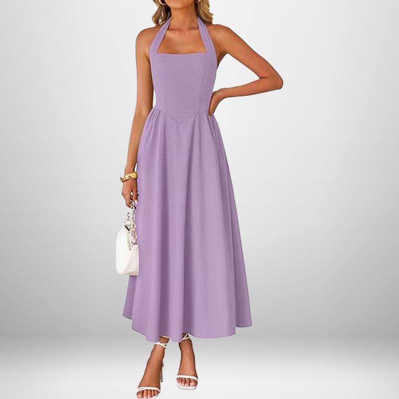 2026 Spring Elegant Spaghetti Strap Backless Dress - European & American Fashion XL