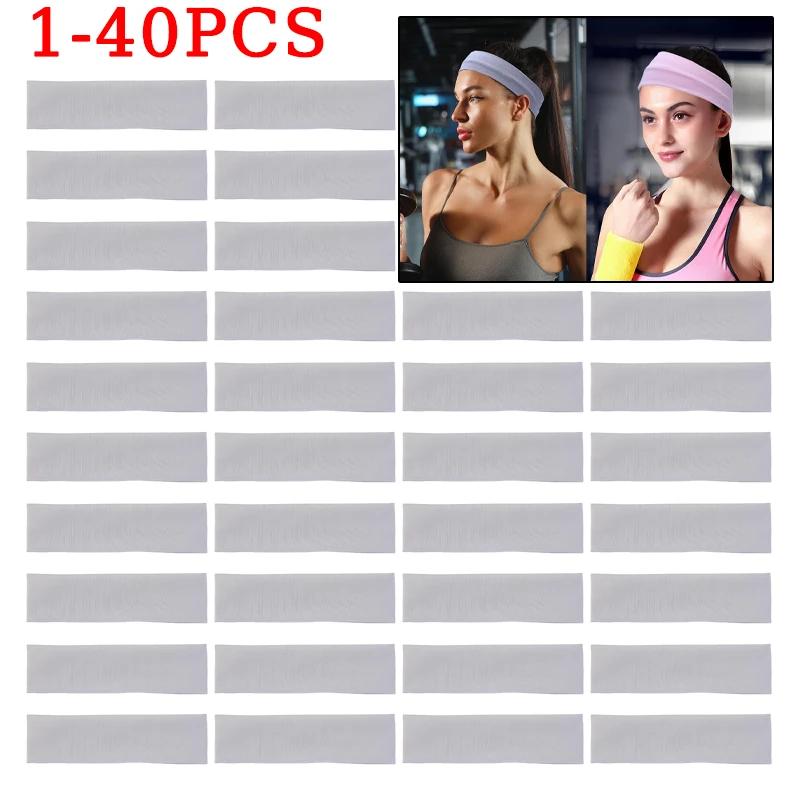 Korean Version of The Headband Sports Fitness Running Sweat-absorbing Headband Solid Colour Elastic Hair Band Yoga Hair Band