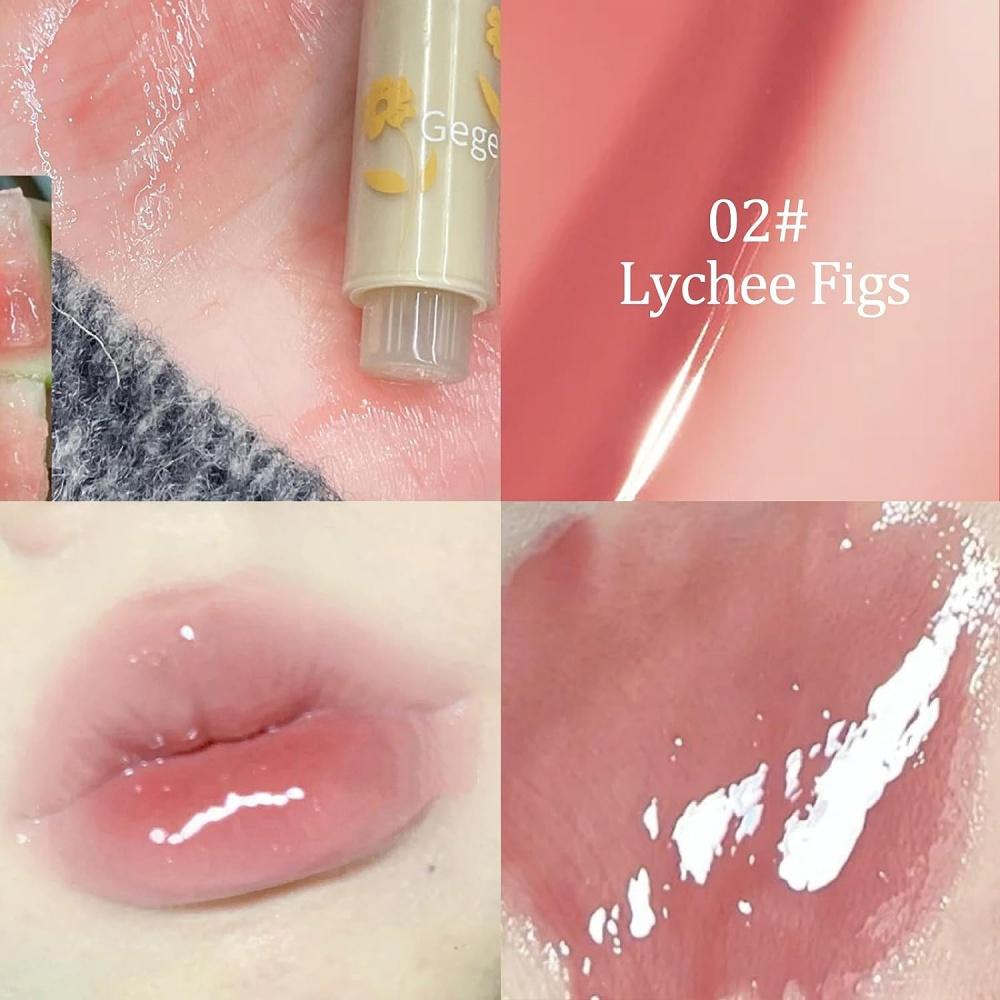 Jelly Lipstick, Tinted Glasting Melting Balm, Heart Shape Lip Gloss Lip Stain, Long Lasting Moisturising, High Pigmented