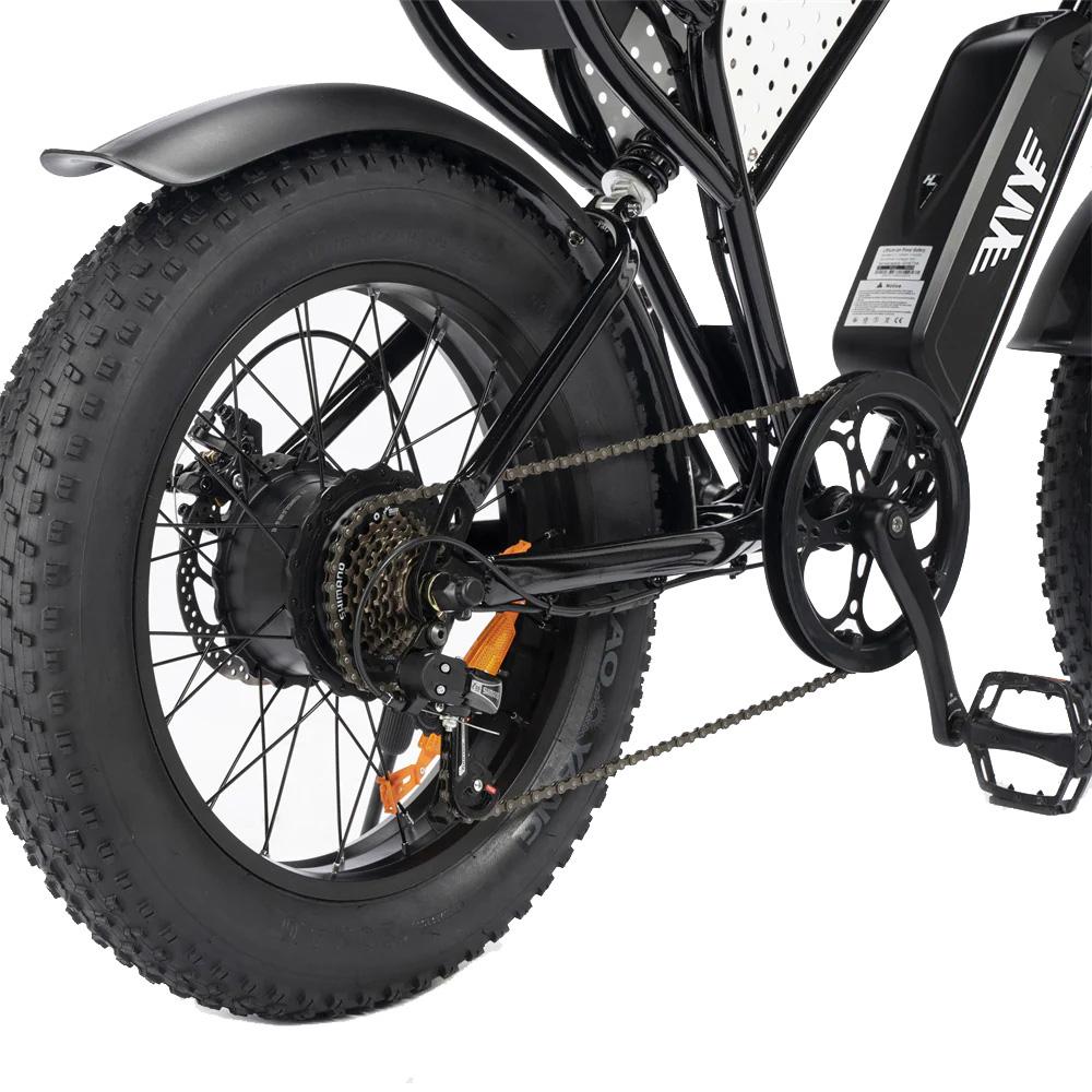 YVY C20Lite Off-Road & Mountain Adult Electric Bicycle 1000W 48V15Ah Pedelec, Front Fork Suspension, 20" Fat Tire E-Bike for Outdoor Adventure