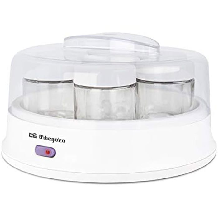 Yaourtière - ORBEGOZO - YU 2350 - 7 Pots De 200 Ml - Interrupteur Marche/arrêt - 15 W