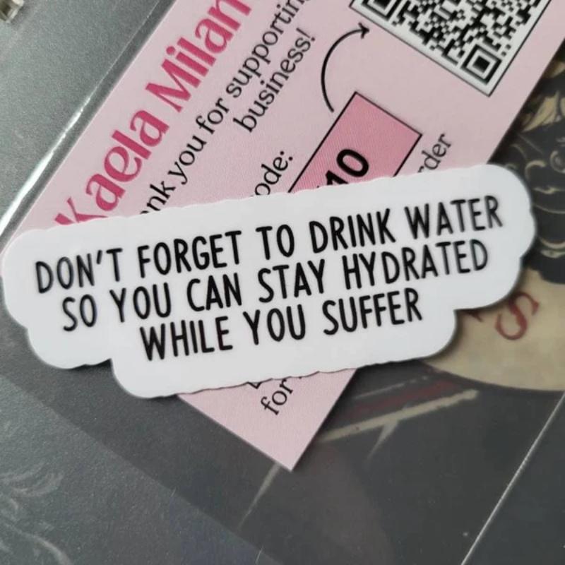 Don't Forget To Drink Water Sticker, Cool Stickers, Sarcastic Stickers, Funny Stickers, Adhd Stickers, Waterbottle Stickers, Laptop Stickers