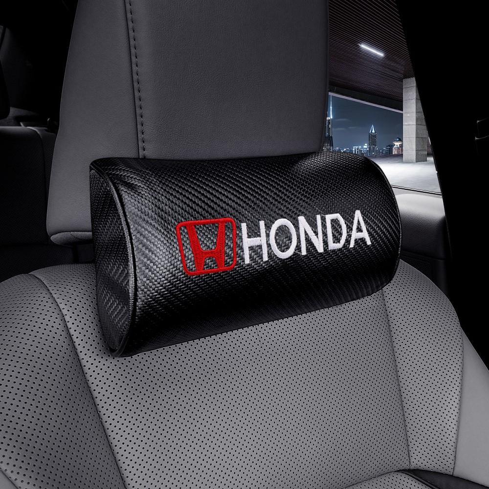 1/2Pcs Car Leather Headrest Neck Auto Accessories For Honda Mugen Accord Civic Vezel CRV Jazz City Insight Head Support Pillow XL0 rlgc6