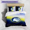 Set Biancheria da Letto Stampato 3 Pezzi Atalanta FC Traspirante Copripiumino con Federe Biancheria da Letto Decorativa per Camera da Letto Casa