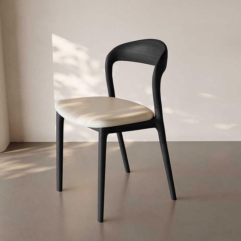 Italian Vintage-Style Minimalist Solid Wood Dining Chair for Home, Hotel, or Study Room.