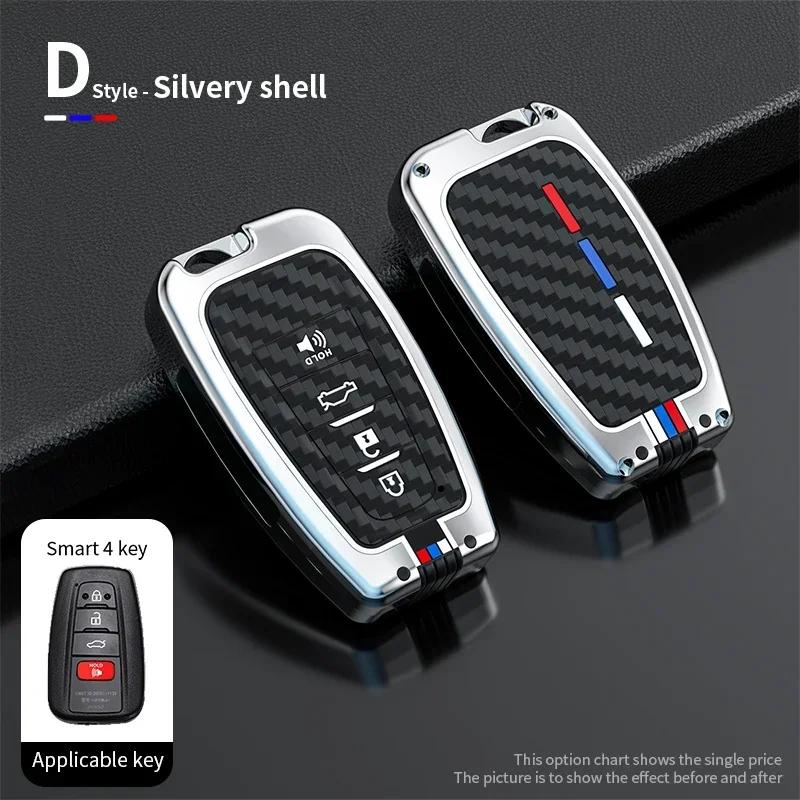 Zinc Alloy Smart Car Key Cover Car Key Case For Toyota CHR C-HR Prado WJSH7 Camry Avalon Prius Corolla RAV4 Avalon Car Accessories