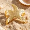 Personalized Geometric Metal Large Starfish Arm Bangles for Women Ladies Bohemian Hammer Texture Bracelets Jewelry Accessories