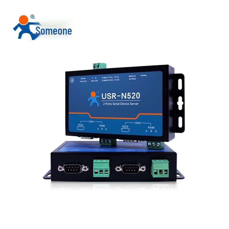 LonHand N520 Industrial Dual-Port RS232/422/485 To Ethernet Serial Server
