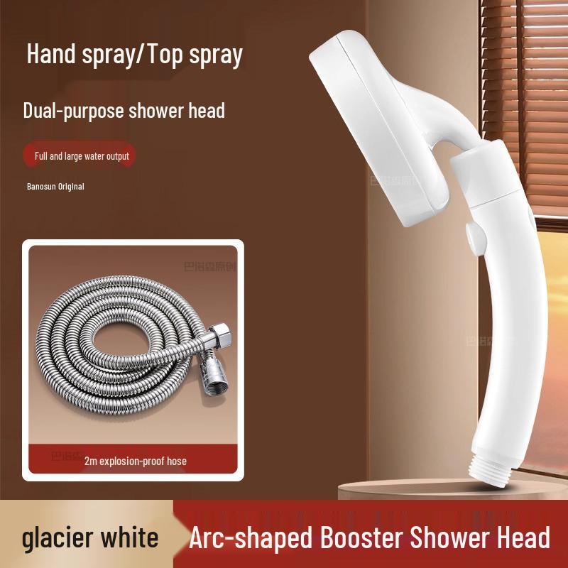 Adjustable Pressurized Elbow Booster Shower Head Faucet for Strong Water Flow