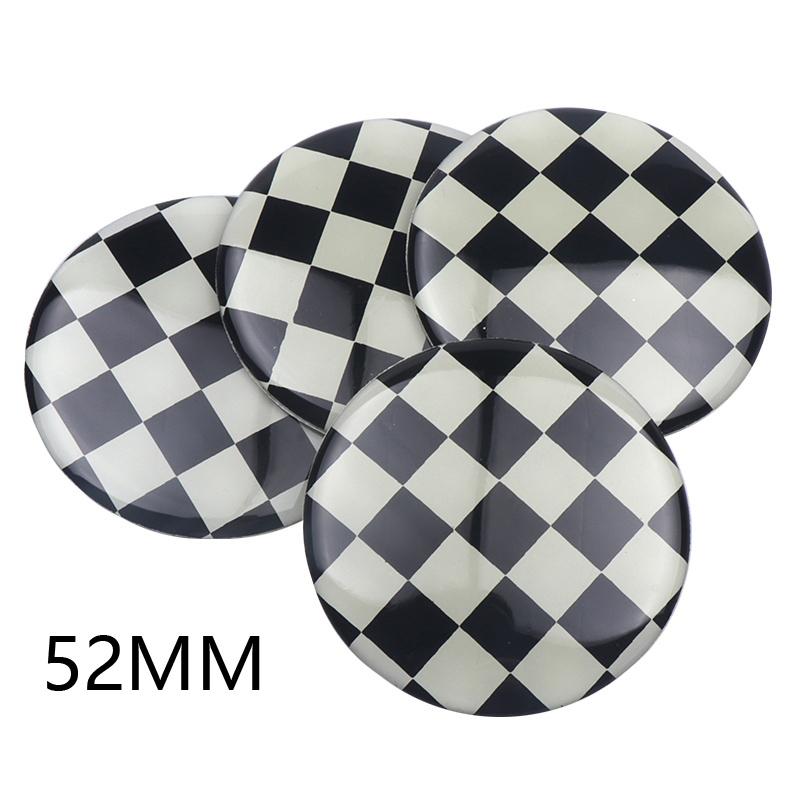 52mm 4pc Car Wheel Center Hub Cap Rim Cover Stickers For Mini Cooper JCW Works Hatch F54 F55 F56 F57 F60 R50 R52 R53 R55 R56 R57 Cnjaw55